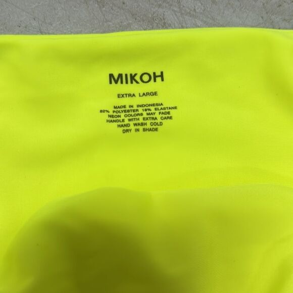 MIKOH Neon Bikini Bandeau - NWT - Extra Large - Top & Bottom Set - Picture 2 of 4